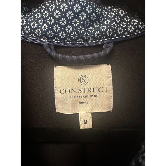 Con.struct Mens 4 Way Stretch Zig Zag Button Down Shirt Jacket Size Medium - Picture 2 of 7